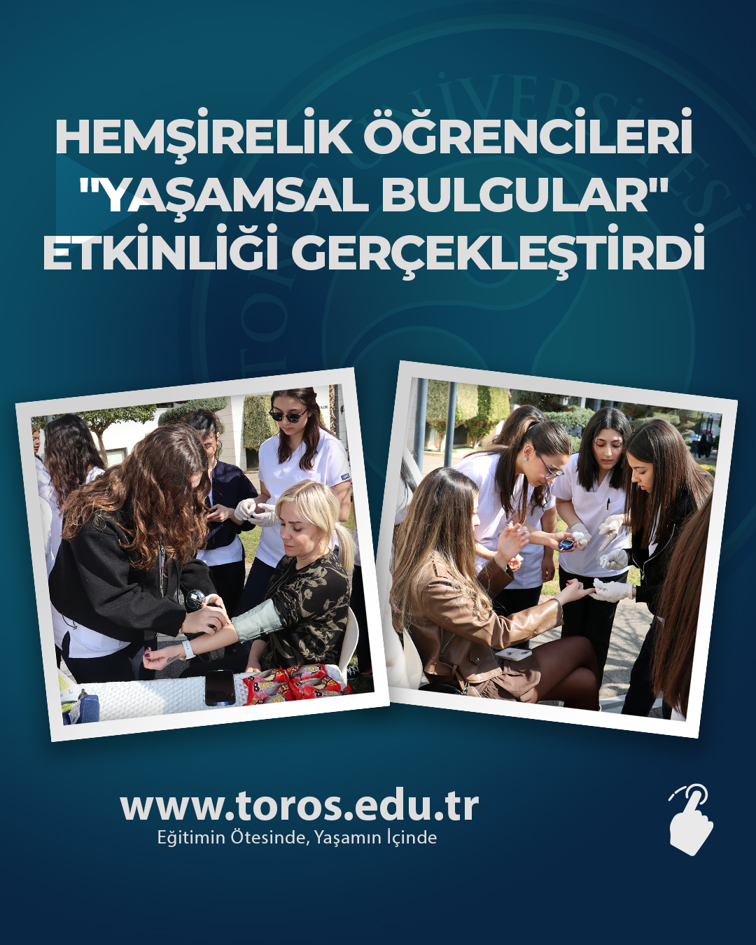 HEMŞİRELİK ÖĞRENCİLERİ "YAŞAMSAL BULGULAR" ETKİNLİĞİ GERÇEKLEŞTİRDİ