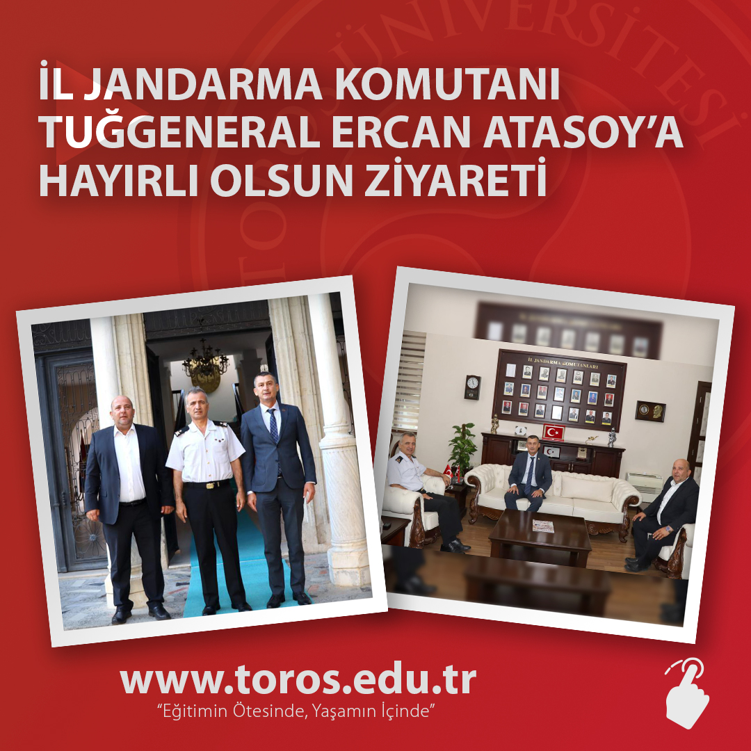 İL JANDARMA KOMUTANI TUĞGENERAL ERCAN ATASOY’A HAYIRLI OLSUN ZİYARETİ