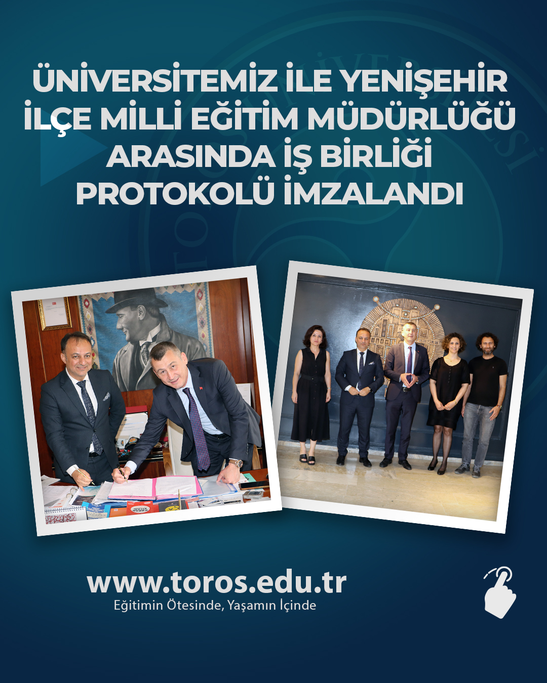 ÜNİVERSİTEMİZ İLE YENİŞEHİR İLÇE MİLLİ EĞİTİM MÜDÜRLÜĞÜ ARASINDA İŞ BİRLİĞİ PROTOKOLÜ İMZALANDI