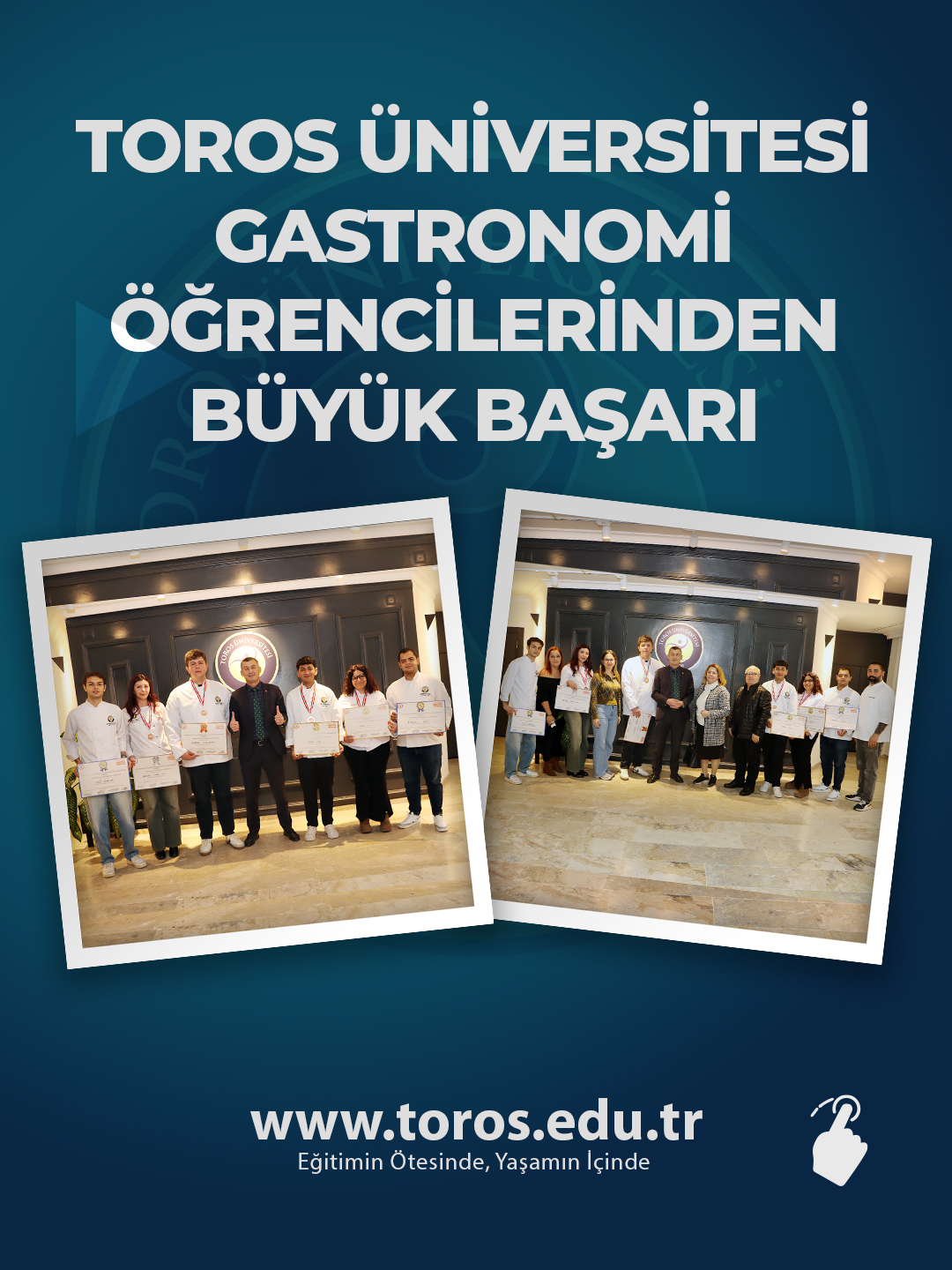 TOROS ÜNİVERSİTESİ GASTRONOMİ ÖĞRENCİLERİNDEN BÜYÜK BAŞARI