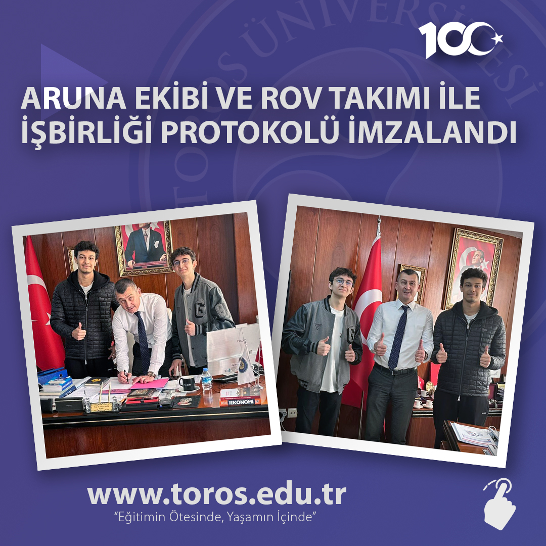 ARUNA EKİBİ VE ROV TAKIMI İLE PROTOKOL İMZALANDI