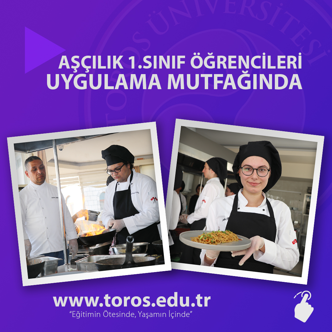 AŞÇILIK 1.SINIF ÖĞRENCİLERİ UYGULAMA MUTFAĞINDA