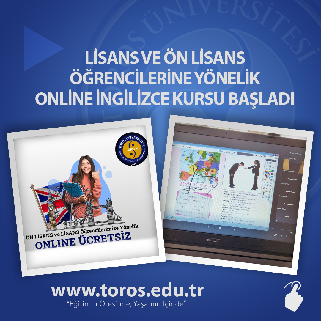 LİSANS VE ÖN LİSANS ÖĞRENCİLERİNE YÖNELİK ONLİNE İNGİLİZCE KURSU BAŞLADI