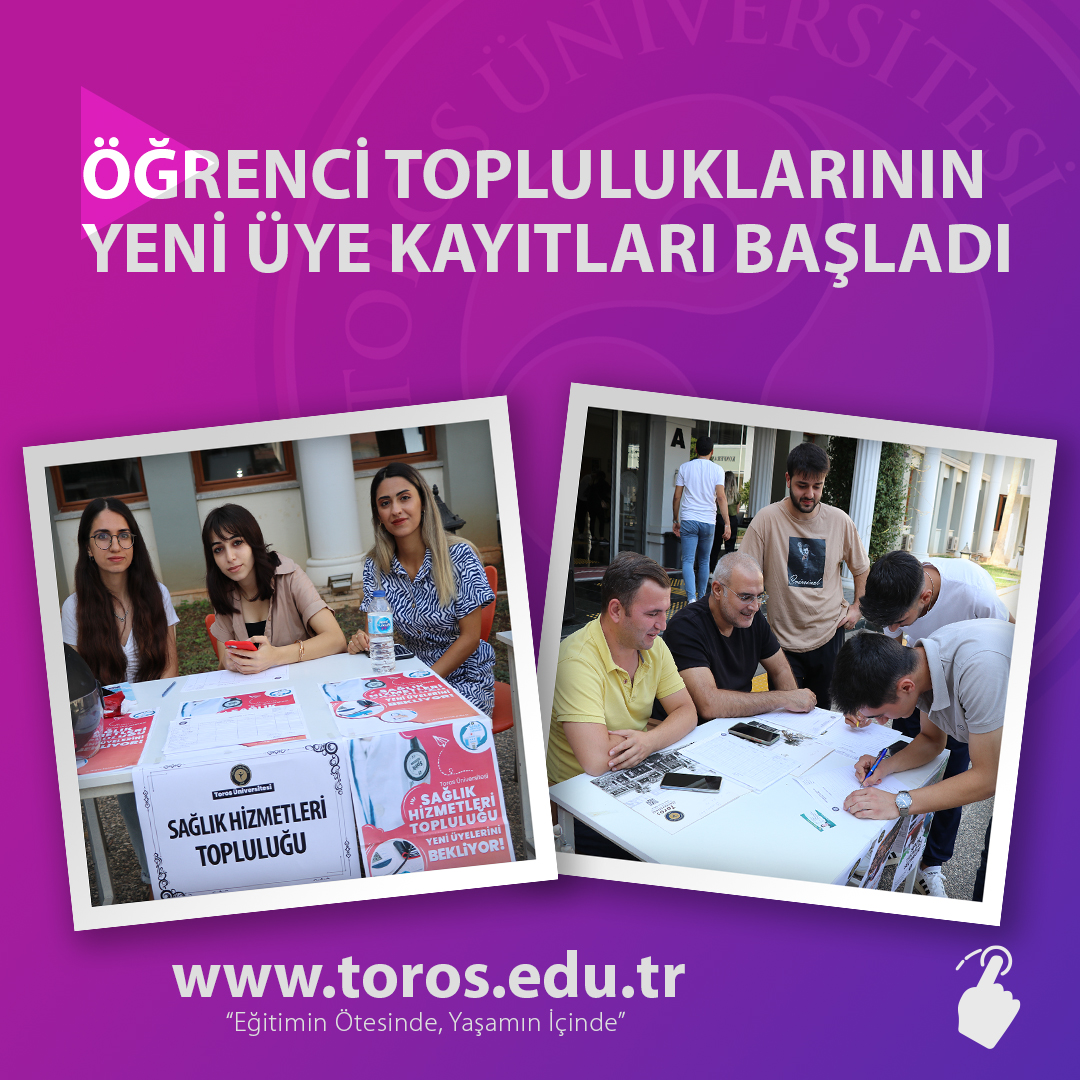 ÖĞRENCİ TOPLULUKLARININ YENİ ÜYE KAYITLARI BAŞLADI