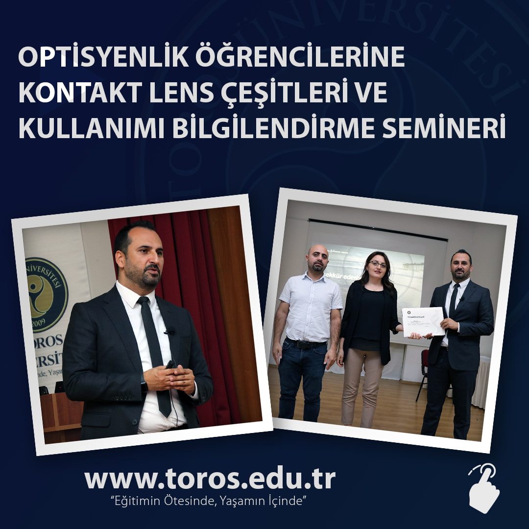 OPTİSYENLİK ÖĞRENCİLERİNE KONTAKT LENS ÇEŞİTLERİ VE KULLANIMI BİLGİLENDİRME SEMİNERİ