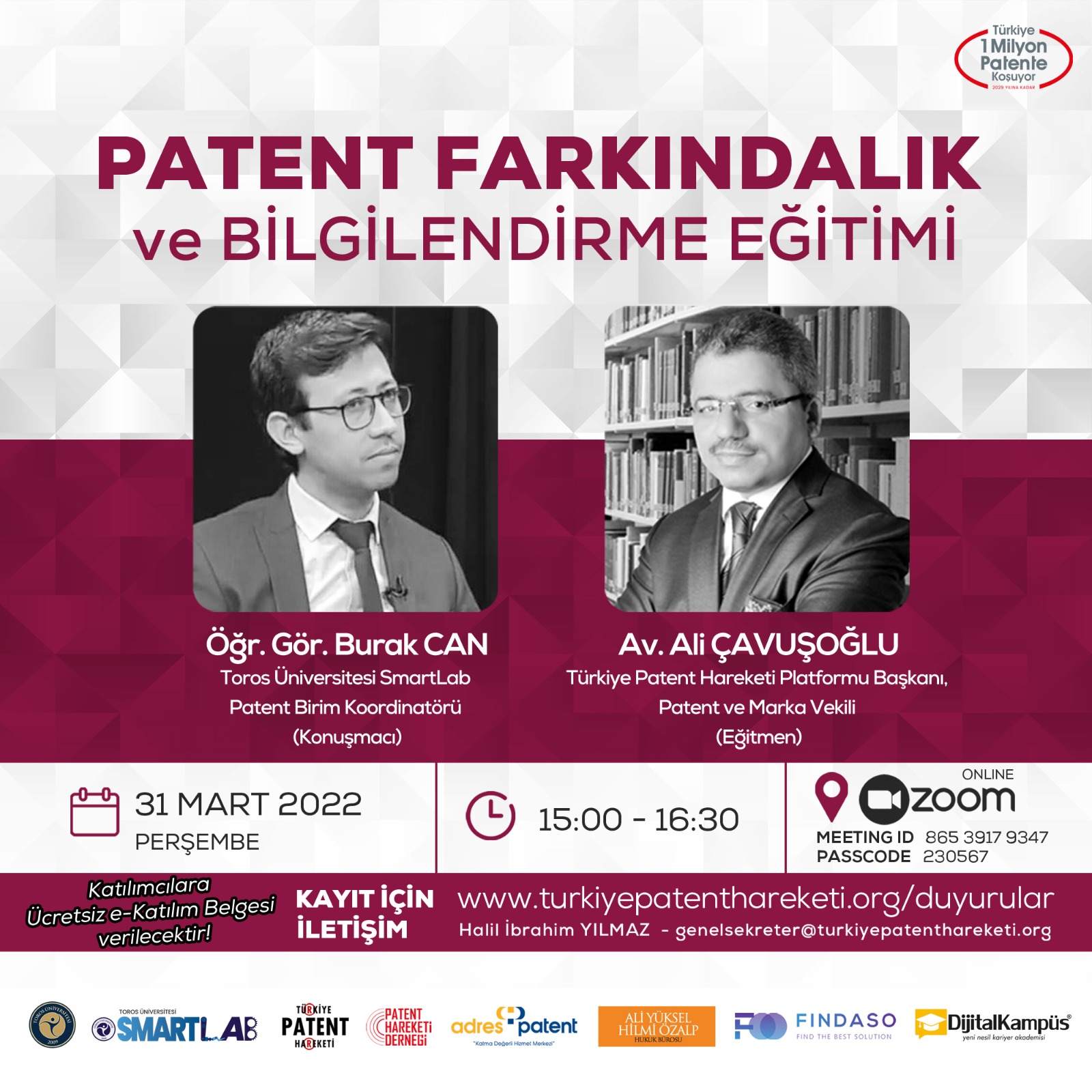 SMARTLAB İLERİ TEKNOLOJİLERİ UYGULAMA MERKEZİ'NDEN PATENT FARKINDALIK VE BİLGİLENDİRME EĞİTİMİ