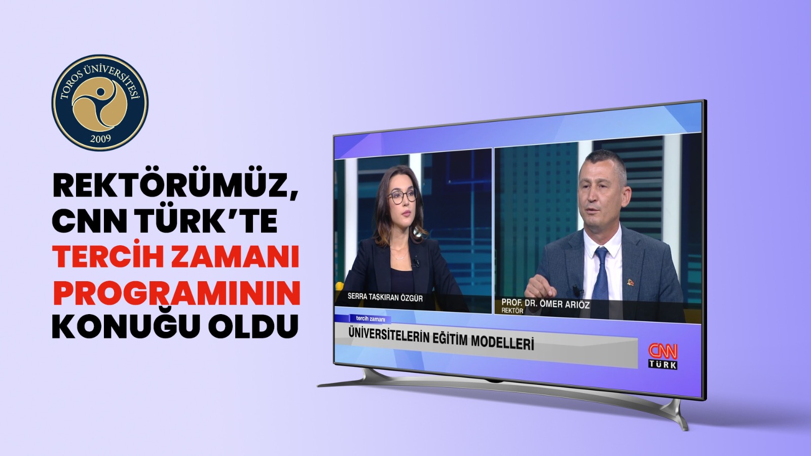 REKTÖR ARIÖZ ‘’TERCİH ZAMANI’’ PROGRAMININ KONUĞU OLDU